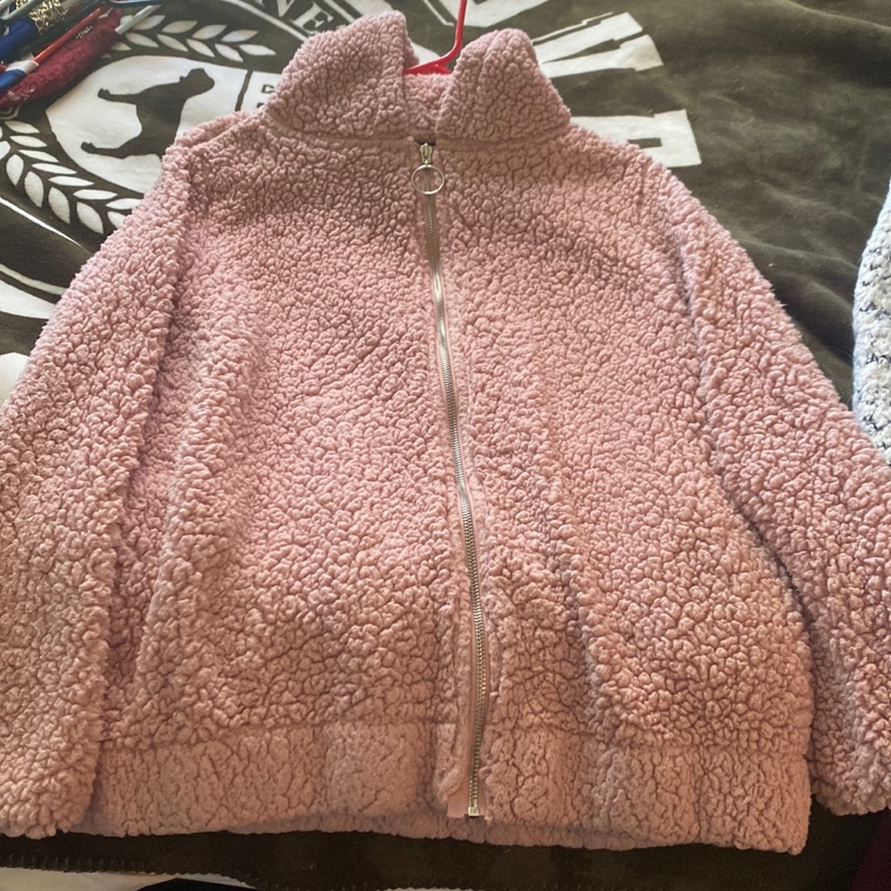 Sherpa zip up hoodie